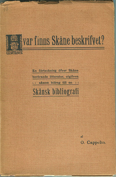 Hvar finns Skåne beskrifvet? En förteckning öfver…