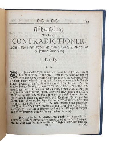 Afhandling om en Deel Contradictioner, som findes i det sædvanlige Systema over Materien og de sammensatte Ting. (photo 2)