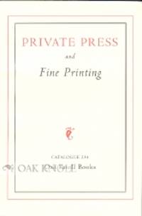 PRIVATE PRESS AND FINE PRINTING