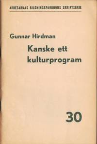 Kanske ett kulturprogram.