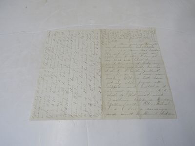 Woman's Letter Boston 1872 Fashion Reference to "Dolly Varden" Dickens