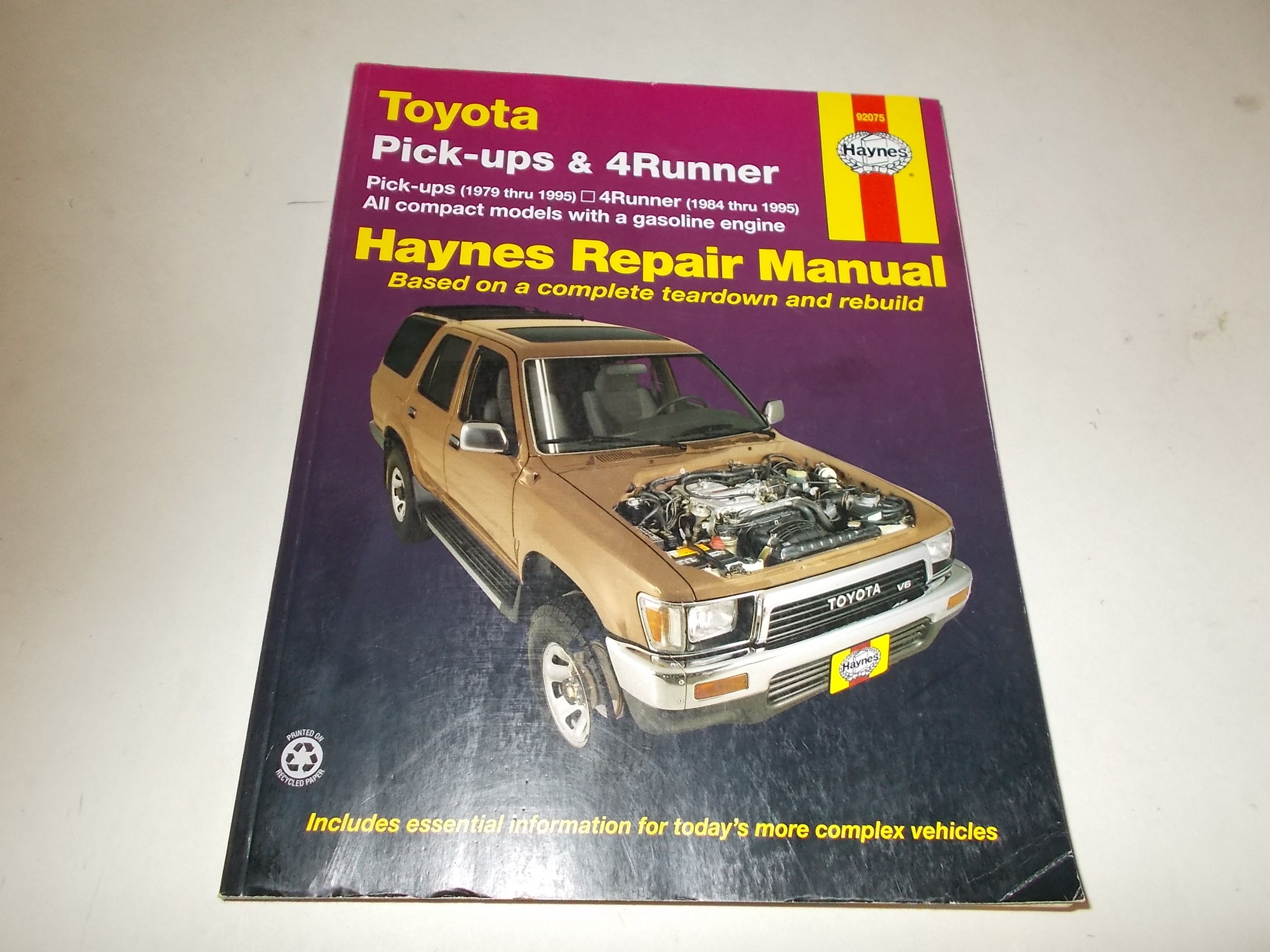 Automotive Repair Manual Toyota Pick-ups /& 4-Runner 1979 thru 1995