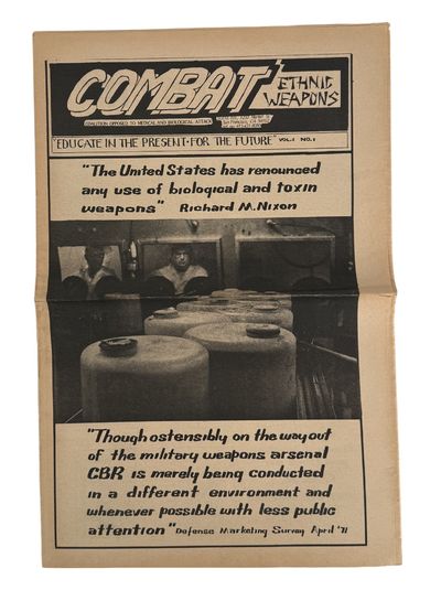 Asian-American Activist Newspaper Combat Ethnic Weapons Opposes Medical and Biological Attacks