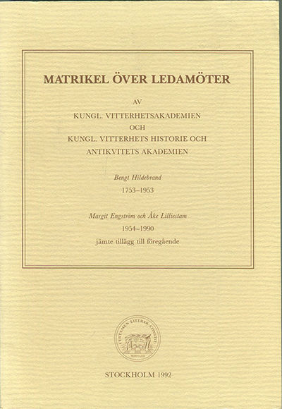 Matrikel över ledamöter av kungl.…
