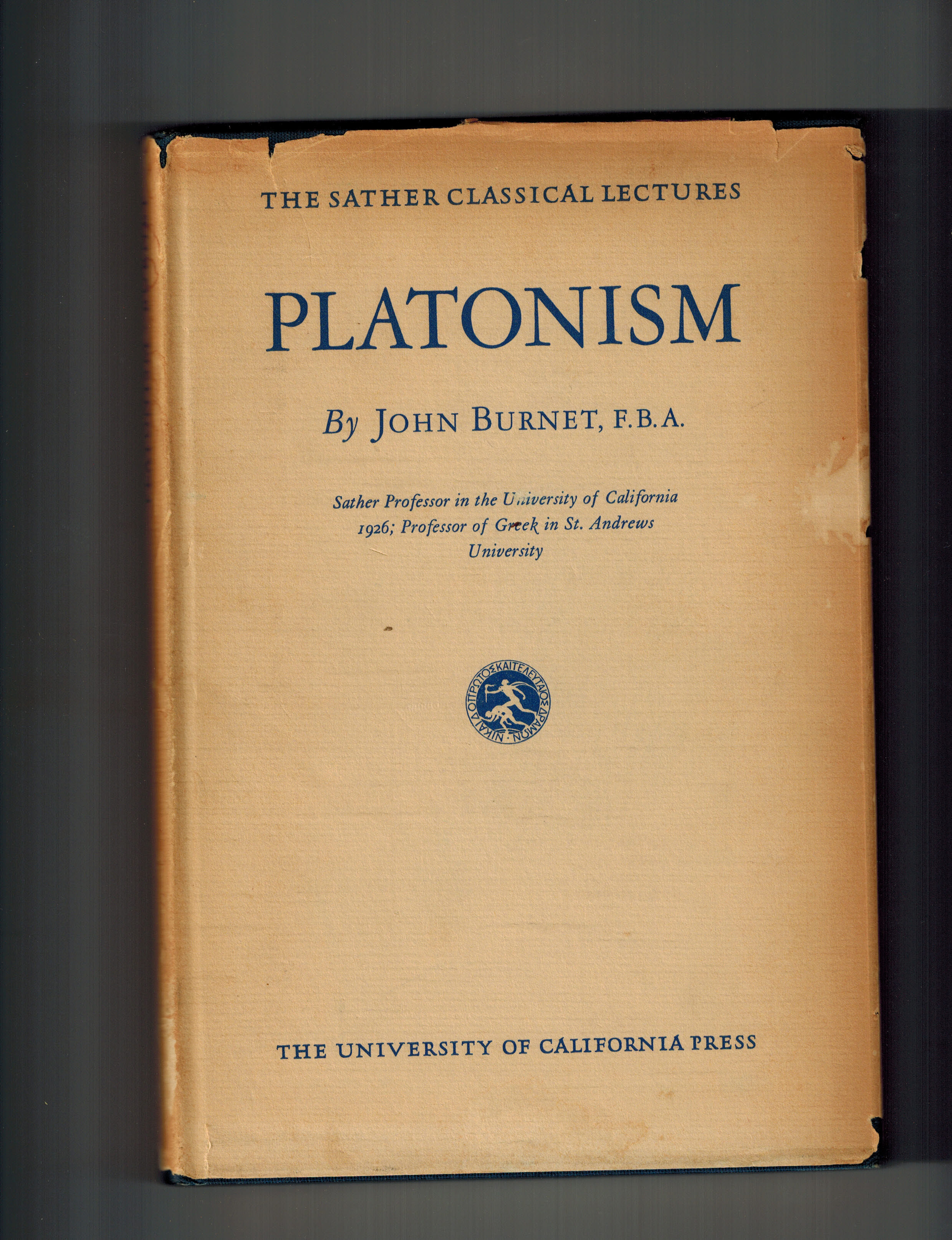 Platonism by John Burnet - First Edition - 1928