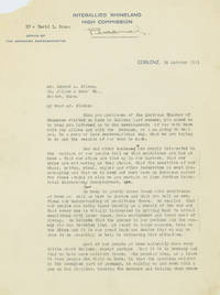 Two Typed Letters, signed, to Edward A. Filene, of the American Chamber of Commerce, regarding the work of the… by American Representative to the Interallied Rhineland High Commission David L - 1921 - from James Cummins Bookseller (SKU: 248381)
