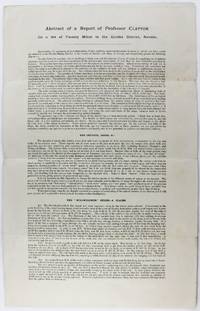 Abstract of a Report of Professor Clayton on a Set of Twenty Mines in the Eureka District, Nevada [caption title]