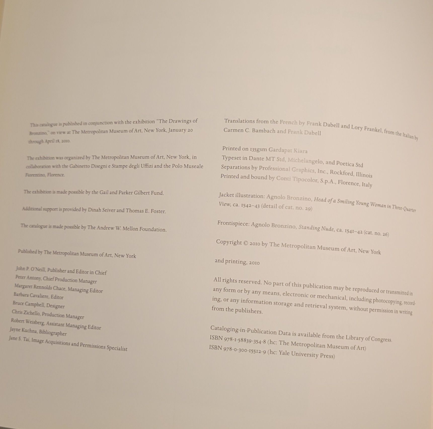 The Drawings of Bronzino (Metropolitan Museum of Art) by Carmen C