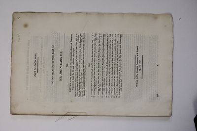 CAPE OF GOOD HOPE. PAPERS RELATING TO THE CASE OF MR. JOHN CARNALL...ORDERED BY THE HOUSE OF COMMONS, TO BE PRINTED, 29 JUNE 1827