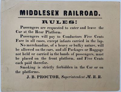 Middlesex Railroad Rules
