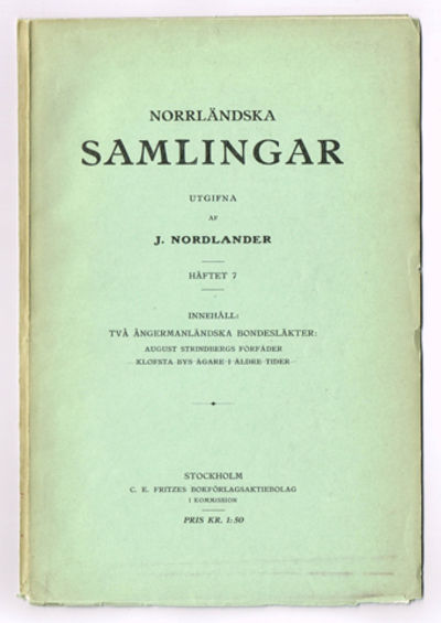 Två ångermanländska bondesläkter: August…