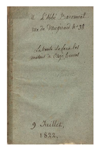 Catalogue d’un Choix précieux d’Estampes de célèbres Graveurs anciens et modernes…Recueils, Livres sur les Arts, Planches gravées et Dessins: Après le décès de… Précédé d’une Notice historique sur feu M. Bervic: Par F. L. Regnault-Delalande. Cette Vente se fera le Mardi 9 Juillet et jours suivans…
