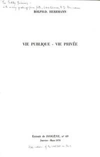 Vie publique - vie privée.