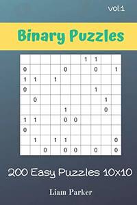 Binary Puzzles - 200 Easy Puzzles 10x10 vol.1
