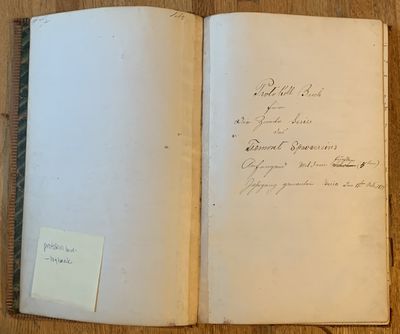 Manuscript Minute Book for the Tremont Savings Association, kept by Joseph Stoffler, of Tremont, Schuylkill County, Pennsylvania, Secretary of the Association, minutes written in German, 1877-1890