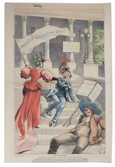 Get Off the Steps: Woman Suffrage Takes Precedence