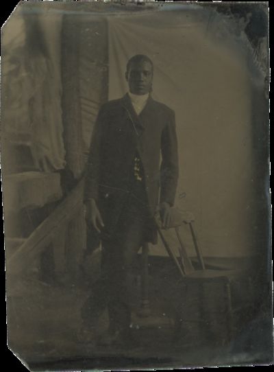 Tintype Portrait of a Formally Dressed African American Man, With Gold Jewelry, c. 1870s–1880s
