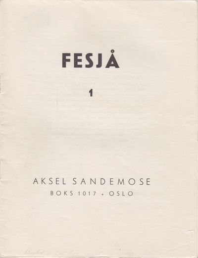 Fesjå. Nr. 1-4.