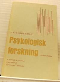 Psykologisk forskning. En introduktion.
