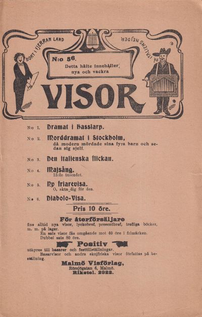 Detta häfte innehåller nya och vackra visor.…
