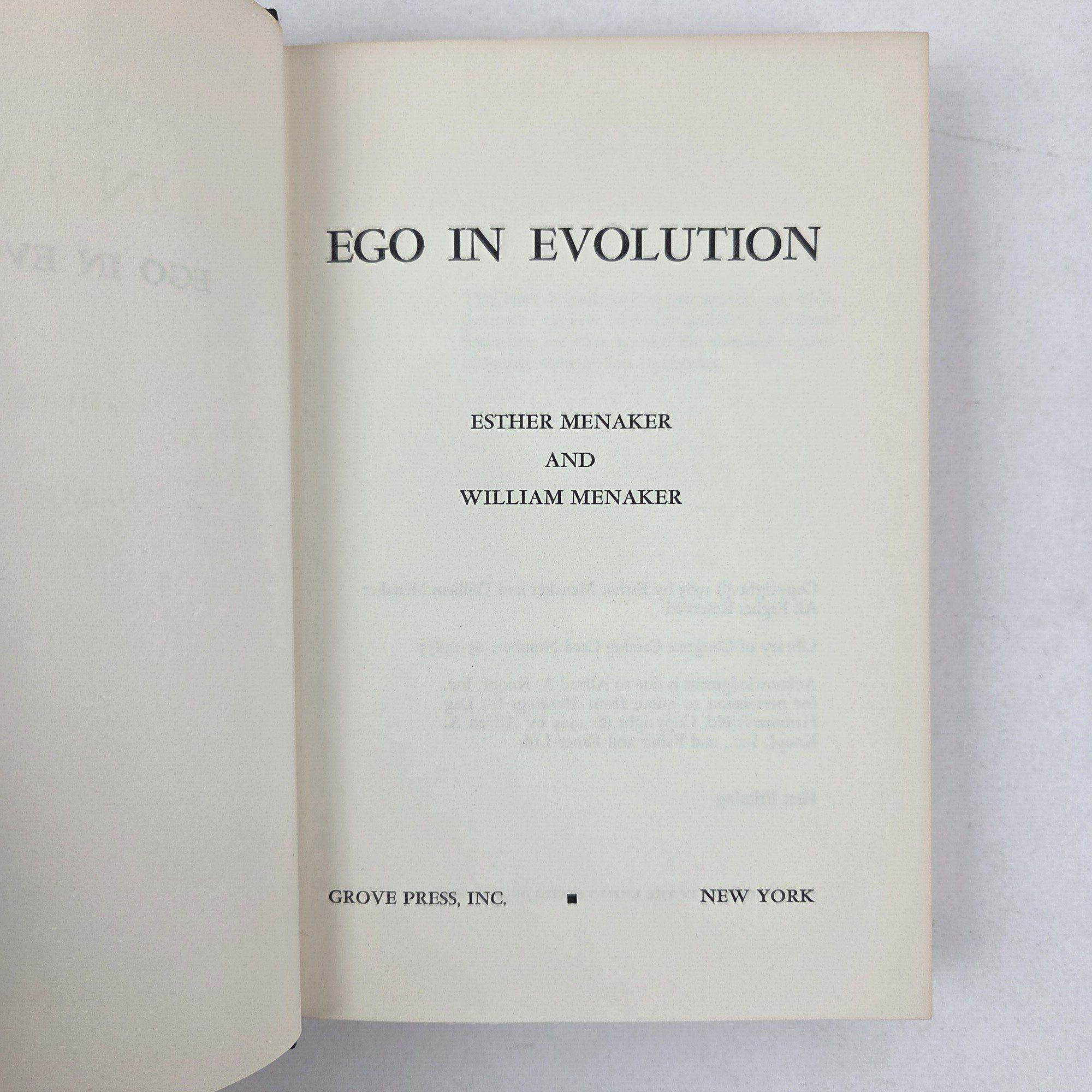 EGO IN EVOLUTION [Inscribed to Harold Courlander] [ALS] by Menaker ...