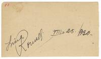 Autograph signature dated August 25, 1930