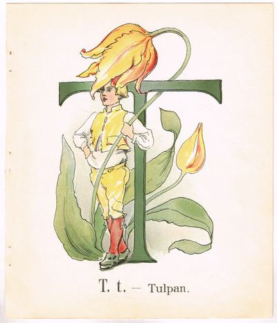 Prinsarnes Blomsteralfabet. T. t. – Tulpan.