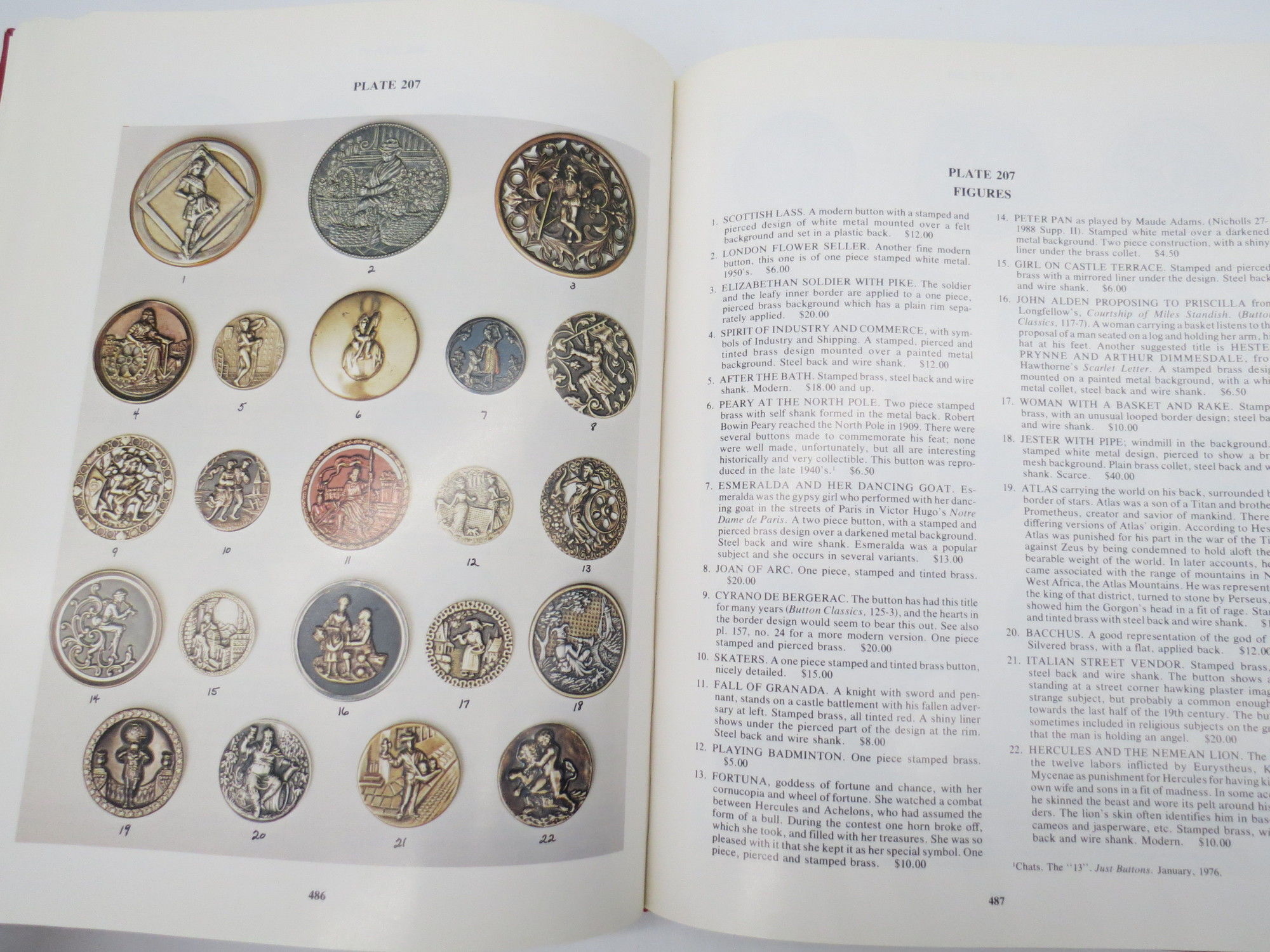 THE BIG BOOK OF BUTTONS by Elizabeth Hughes Hardcover Second