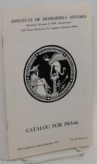 cover of One Confidential: vol. 10, # 8, 9, August, September 1965: Catalog for 1965-66;