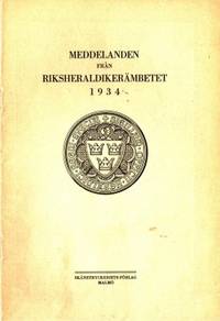 Meddelanden från Riksheraldikerämbetet 1934.