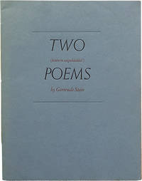 cover of Two (hitherto unpublished) Poems