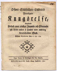Öfwer-ståthållare-embetets ytterligare…
