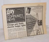 GCN: Gay Community News; the weekly for lesbians and gay males; vol. 16, #25, January 8-14, 1989; Chicago pols finally discover les/gay rights also Lesbians &amp; Political Prisoners by Poggi, Stephanie & Loie Hayes, editors, Michael Bronski, Linda Evans, Laura Whitehorn, Susan Rosenberg, Chris Bull, et al - 1989