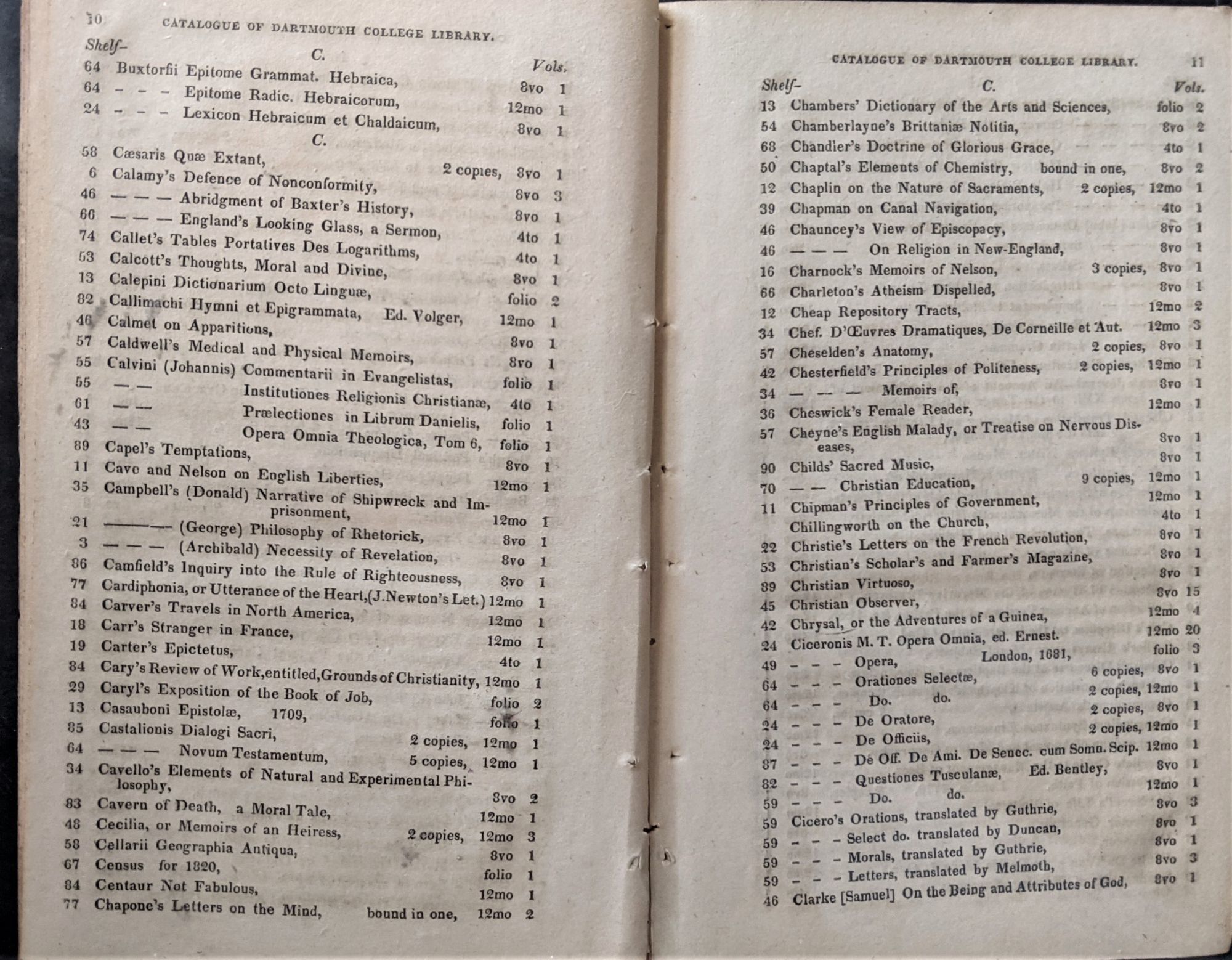 A Catalogue of the Books in the Library of Dartmouth College. Published