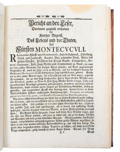 Besondere und geheime Kriegs=Nachrichten...Worinnen die Anfangs=Gründe der Kriegs=Kunst - sehr deutlich beschrieben sind. Von den eigenhändigen Manuscript des Authoris...in das Teutsche übersetzt. (photo 3)