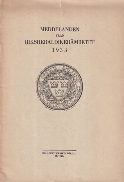 Meddelanden från Riksheraldikerämbetet 1933.…