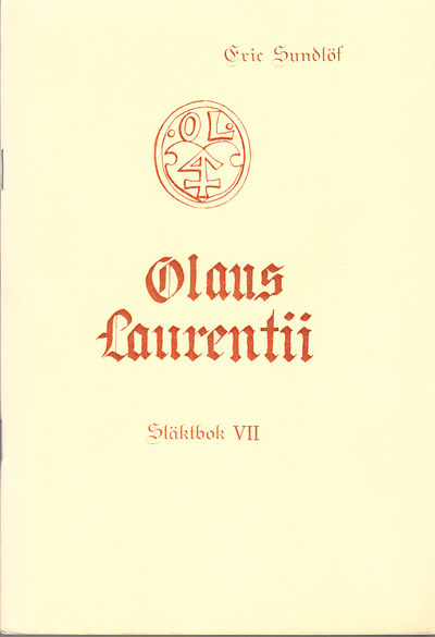 Olaus Laurentii. Släktbok VII.