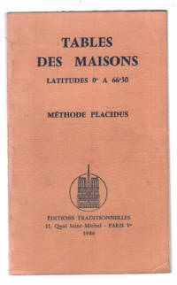 image of Tables des maisons : latitude 0° à 66°30 (méthode placibus)