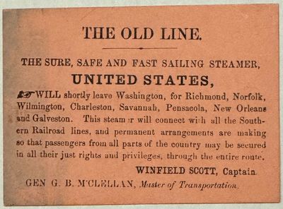 [np, 1862. Bright orange card , oblong 3-3/4