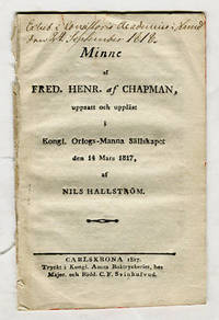 Minne af Fred. Henr. af Chapman, uppsatt och…