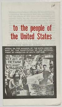 image of To the people of the United States: Appeal on the occasion of the sixth anniversary of the Constitution of the National Frent (sic) of Liberation of South Vietnam