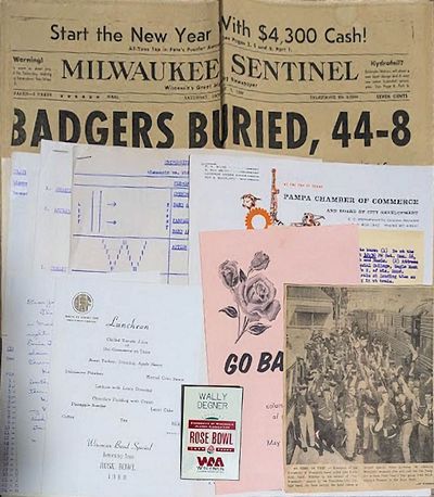 1959-1960 – Archive of material related to the University of Wisconsin Marching Bands trip to and participation in the 1960 Rose Bowl festivities