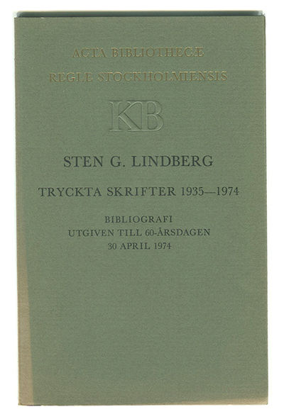 Sten G. Lindberg. Tryckta skrifter 1935-1974.…