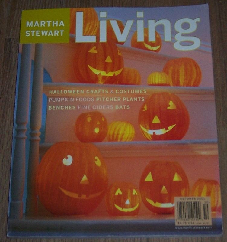 MARTHA STEWART LIVING MAGAZINE OCTOBER 2001