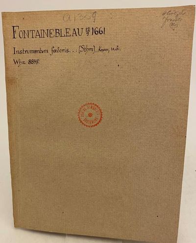 Instrumentum foederis /.../ Regnung Sveciae, ab una /.../ Regnung Galliae /.../ eller: Förbundz instrument emellan hans kongl. mayst. och chronan Swerige å then eene och hans kongl. mayst. och chronan Frankrike å then andre sidan. Upprättat uthi Fontaine (photo 2)