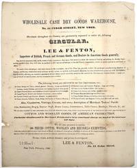 Circular Advertising Lee & Fenton Importers of British, French, and German Goods and Textiles