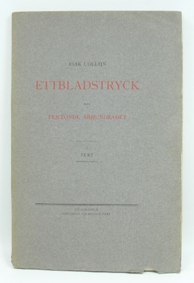 Ettbladstryck från femtonde århundradet. Bidrag…