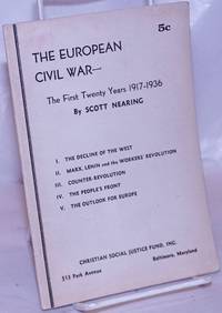 image of The European civil war -- the first twenty years 1917-1936