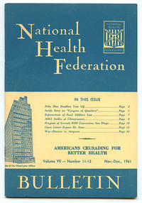 National Health Federation Bulletin Volume VII Number 11-12 (Nov.-Dec., 1961) by Hart, Fred J. (Editor) - 1961