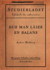 Studiebladet N:r 3 1929. Hur man läser en balans.
